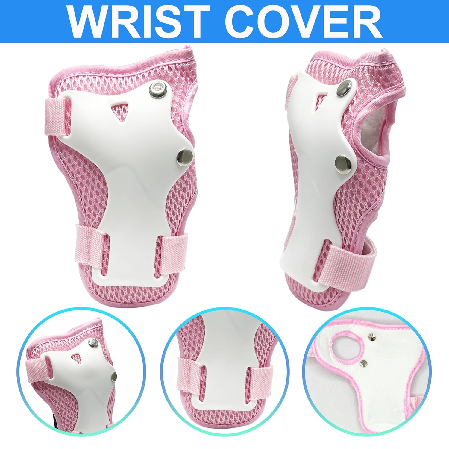 Toddler Knee Pads and Elbow Pads Set for 4-6 Years Old Girl,Kids Roller Blading Knee Pads and Skateboarding Elbow Pads,Kids Wrist Guards Pad Protector for Skateboard,Knee Pads for Kids Cycling,Scooter