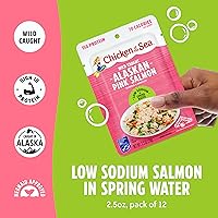 Vista 3 de Chicken of the Sea Alaskan Pink Salmon, 2.5 oz. Packets (Box of 12), Wild Caught Salmon, Skinless & Boneless, Low Sodium