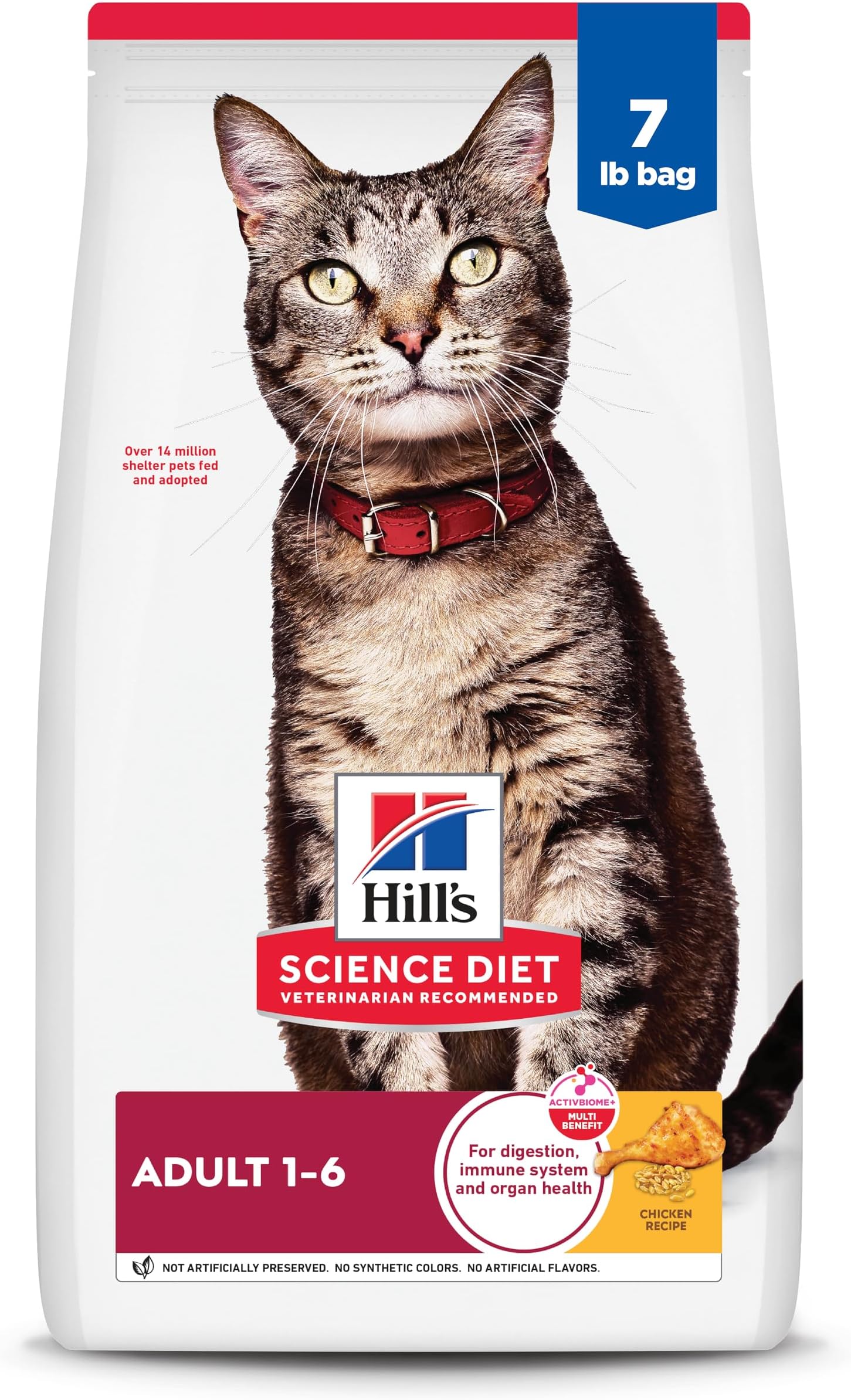 Hill's Science Diet Dry Cat Food, Adult, Chicken Recipe, 7 lb Bag