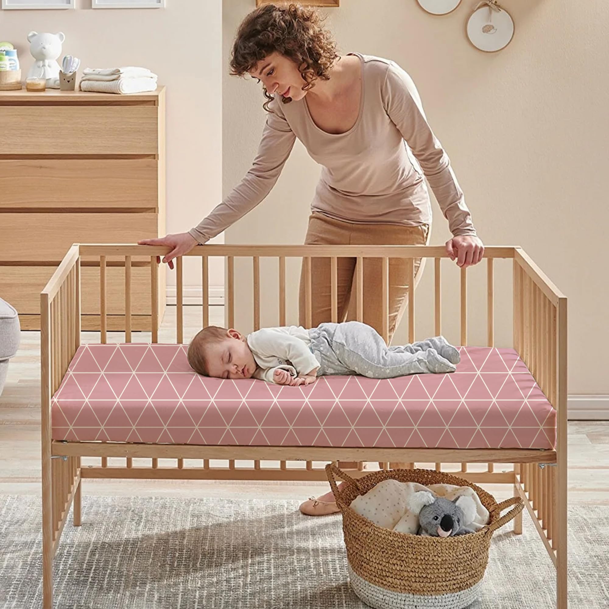 Poocen Set 2 Lenzuola Con Angoli Per Lettino 70x140 Cm - 100% Cotone Morbido, Traspiranti - Regalo Baby Shower - 3