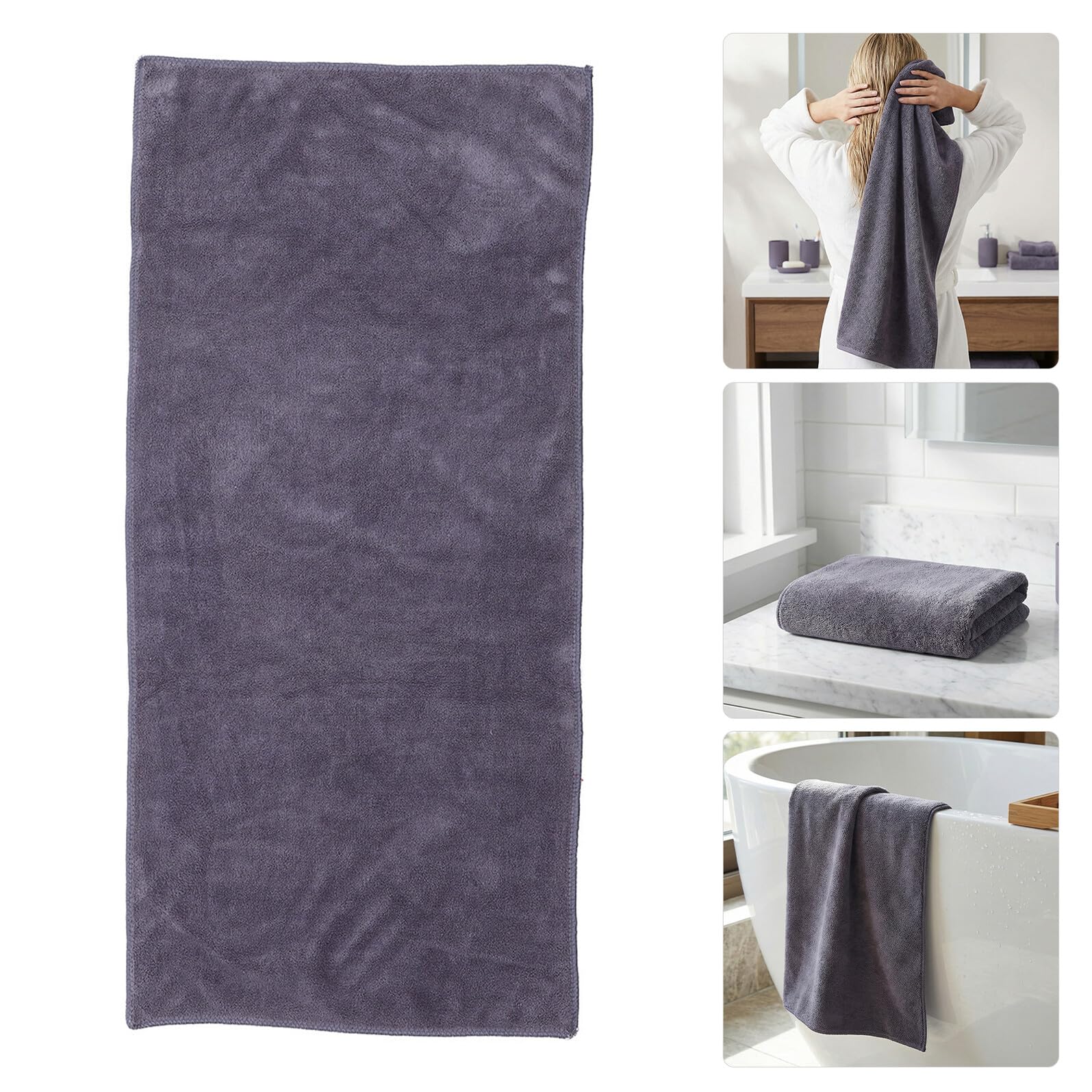 GALPADA 12 Stück Hochsaugfähiges Korallenfleece Haartuch mit Schneller Wasseraufnahme und Vielseitiger Nutzung für Rasur und Fitnessstudio Extra Lang und Weich