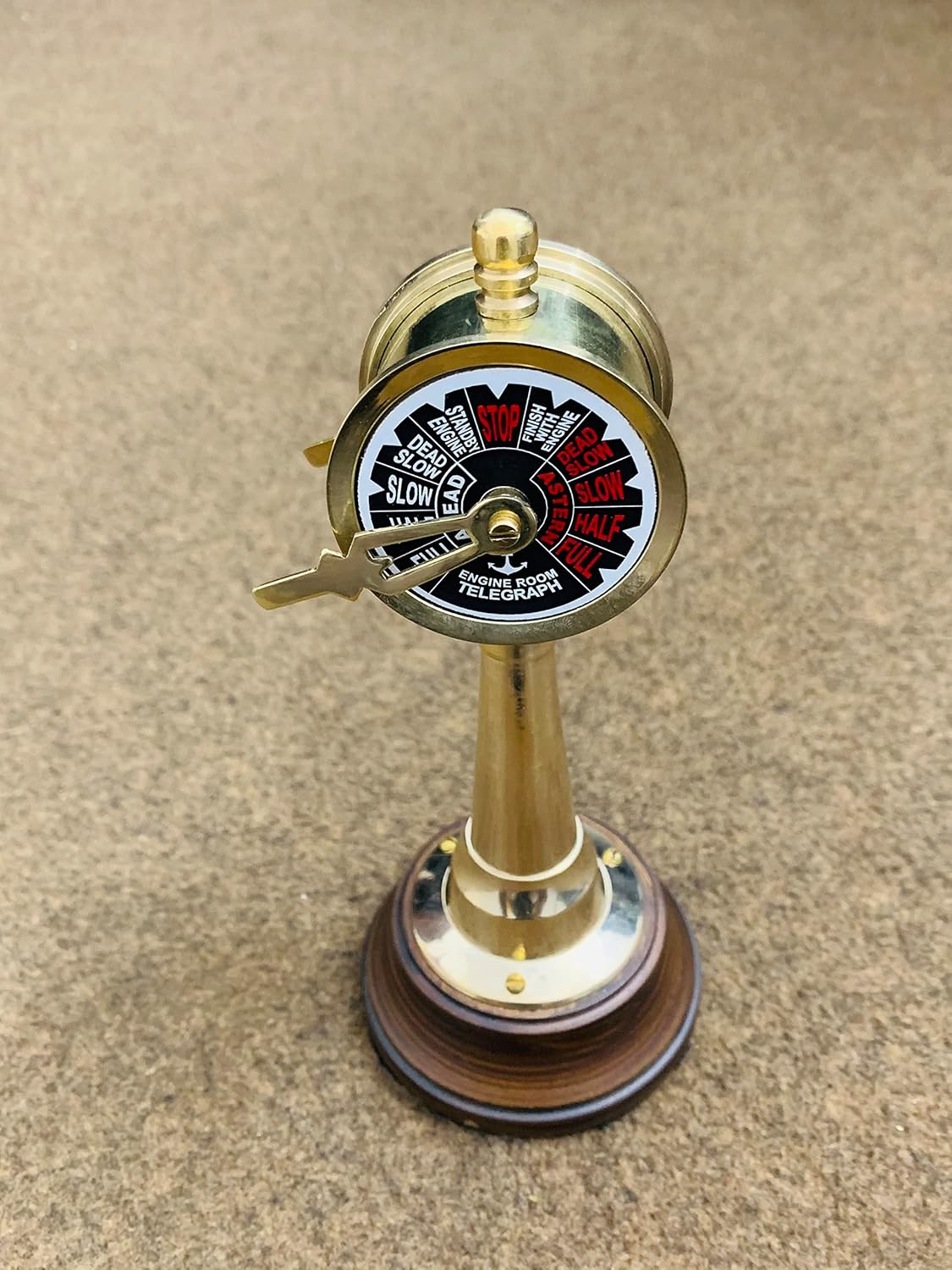 Maritime Antique Brass Ship Engine Telegraph Working Clicking Sound Collectible Home Decor
