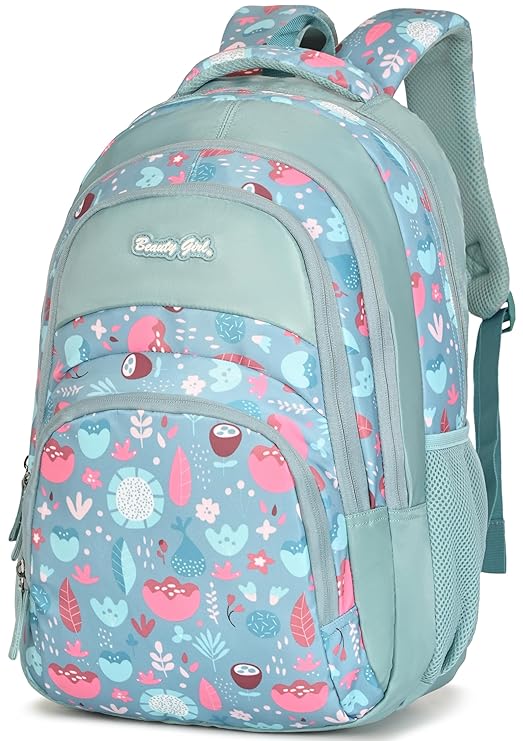 BEAUTY GIRLS BY HOTSHOT FLORAL_1594 SCHOOL BAG TUTION BAG COLLEGE BACKPACK LARGE SIZE WATER RESISTANT 19 INCH FOR GIRLS & WOMEN 36 LITERS BACKPACK