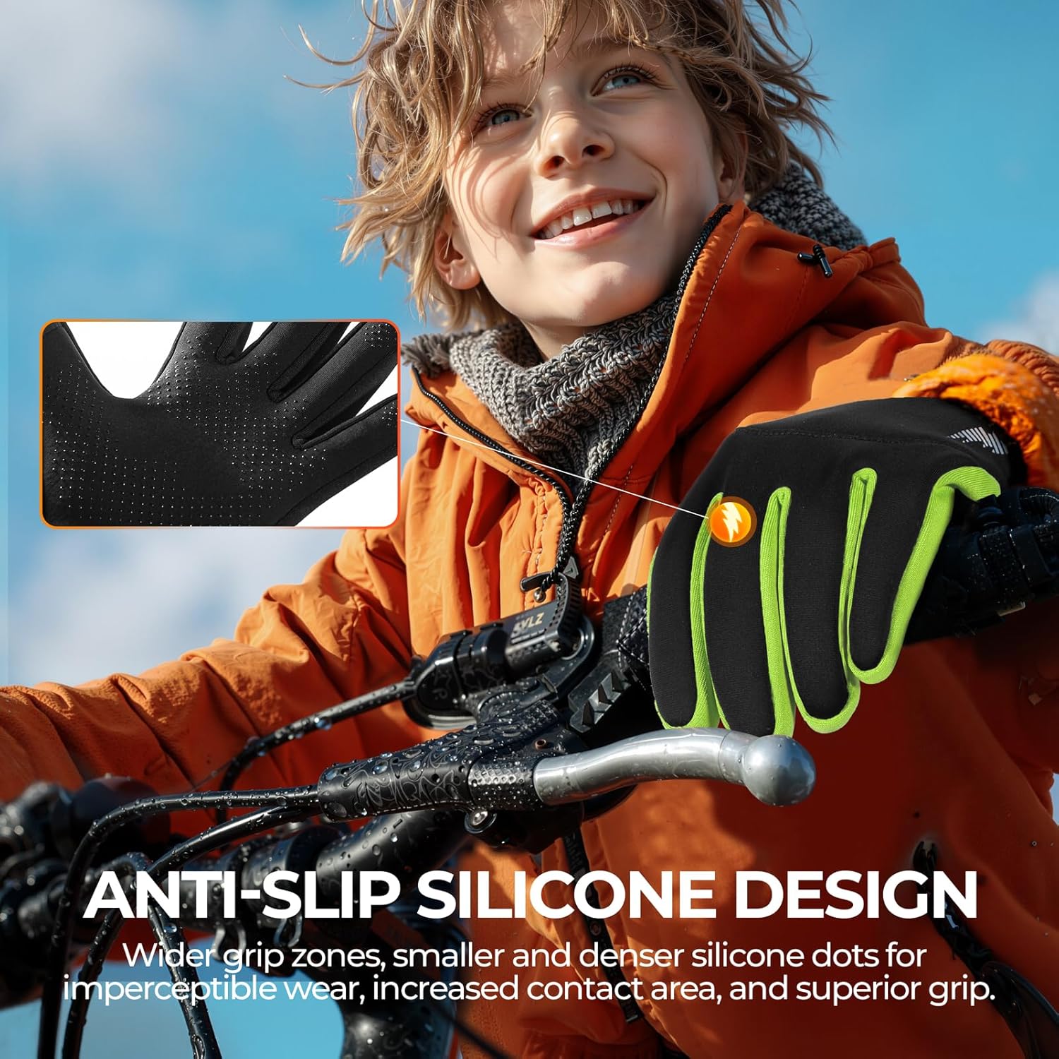 rivmount Kids Warm Winter Gloves Touchscreen Water-Resistant Cycling Running Skiing in Outdoor Cold Weather for Boy Girl - Image 3