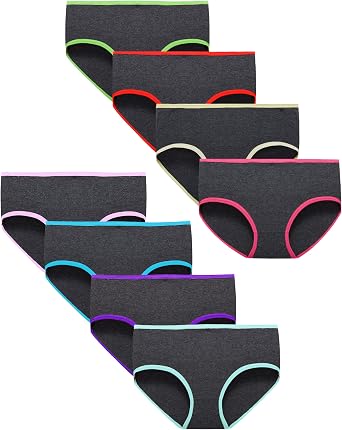 Boboking Teen Girls Underwear Cotton Brief Panties 8 pack