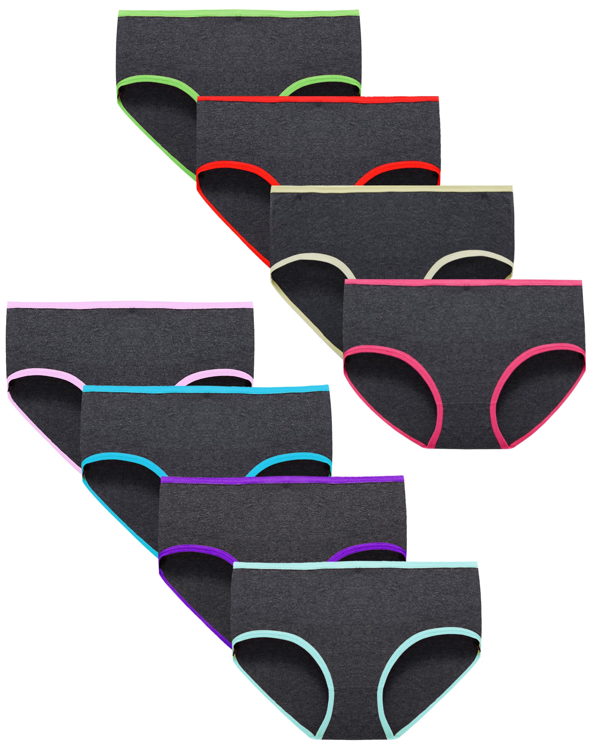 Boboking Teen Girls Underwear Cotton Brief Soft Panties 8 pack