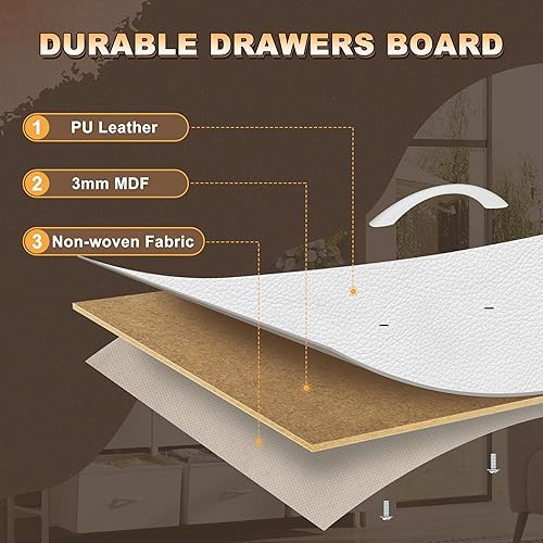 Miniatura 7 de EKNKOZY Mueble de TV con 8 cajones, soporte de TV de 55 pulgadas con luces LED y tomas de corriente, cómoda para TV de 55 pulgadas de largo, cómoda