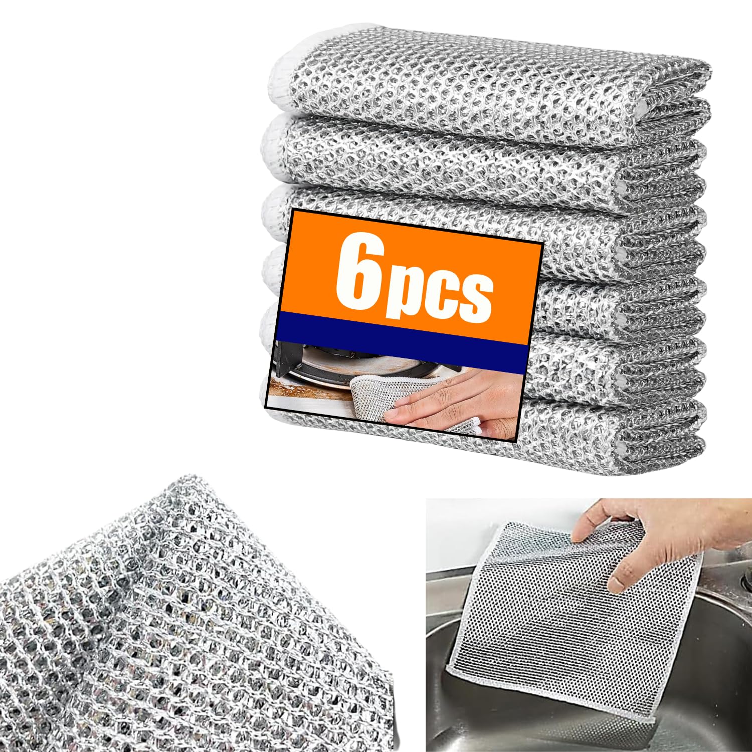 See full amazon price history chart for NETKA (Pack of 6 Non-Scratch Wire Dishcloth & Gaps Cleaning Brush, Multipurpose Wire Dishwashing Rags for Wet and Dry, Easy Rinsing, Reusable, Wire Cleaning Cloth for Kitchen, Sinks, Pots, Pans NETKA (Pack of 6 Non-Scratch Wire Dishcloth & Gaps Cleaning Brush, Multipurpose Wire Dishwashing Rags for Wet and Dry, Easy Rinsing, Reusable, Wire Cleaning Cloth for Kitchen, Sinks, Pots, Pans (B0D9QTP14W) Amazon Price History, Amazon Price Tracker