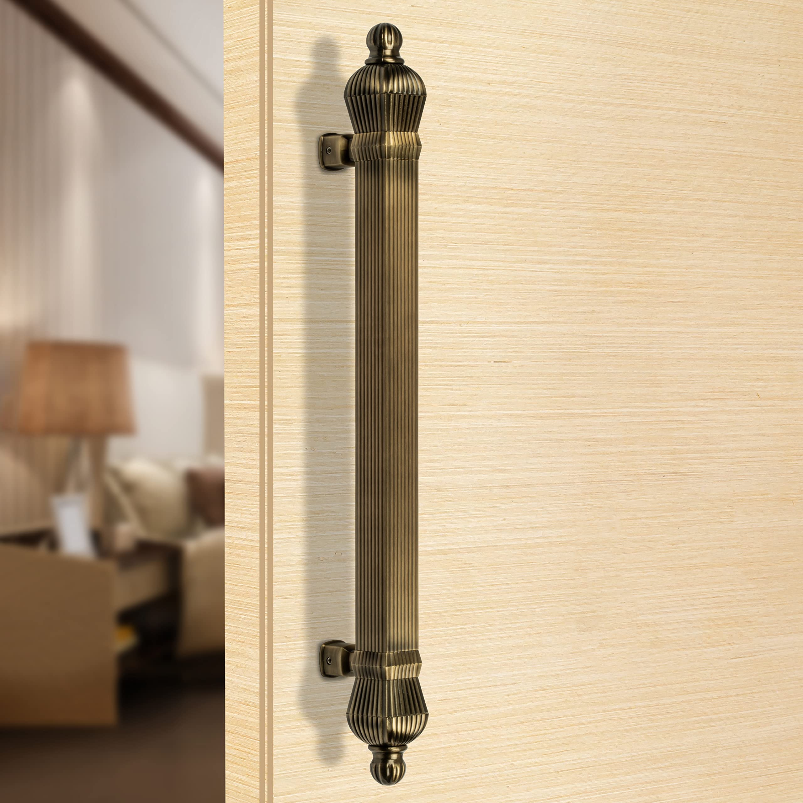 Plantex Taj Heavy Duty Door Handle/Main Door Handle 17 inch/Door Handle for Main Door/Pull Push Door Handle for Glass Door- Pack of 1 (319-Brass Antique Finish) - 3 Years Warranty (B0BR45B48H) Amazon Price History, Amazon Price Tracker