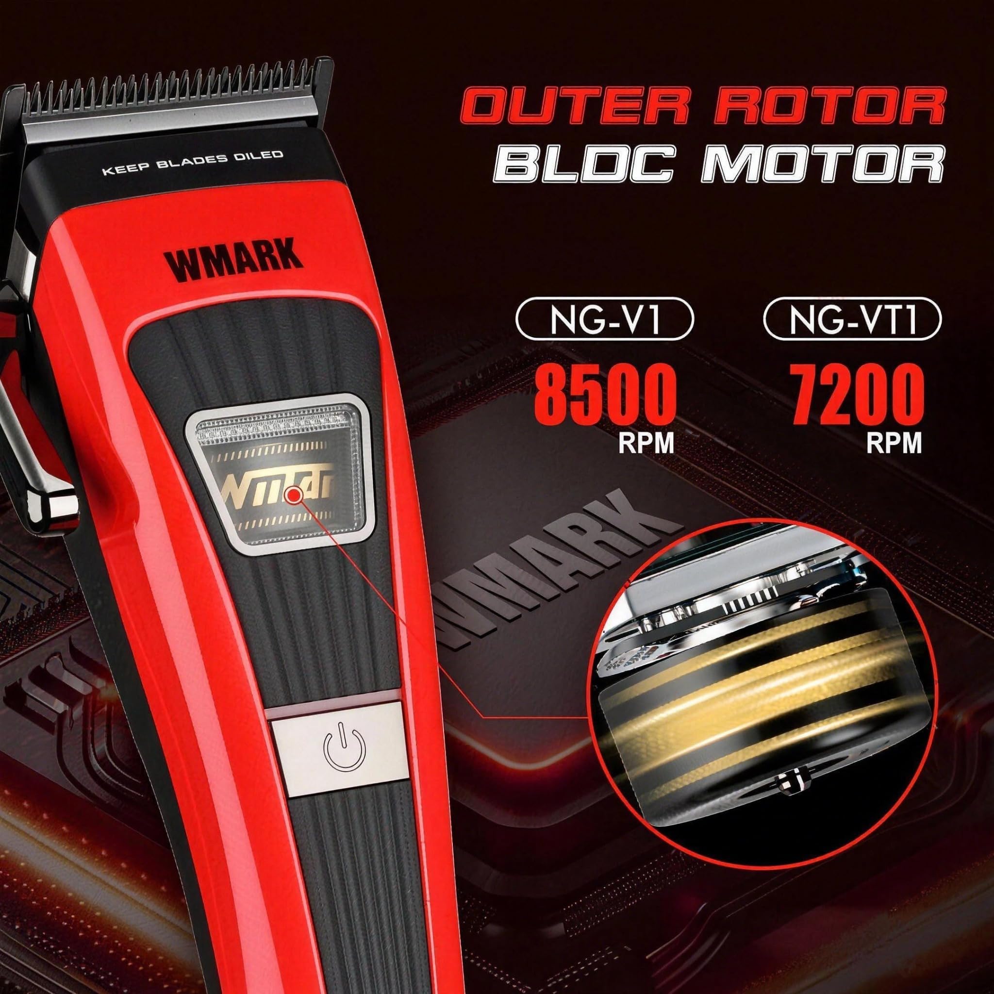WMARK NG-V1 プロフェッショナル バリカン 1台 Amazon.com: WMARK Hair Clippers for Men Professional Barber