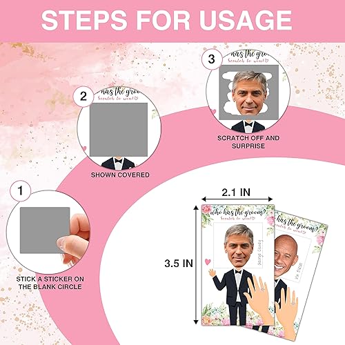 Miniatura 3 de Juegos de despedida de soltera  Quién tiene el novio tarjetas de celebridades  Elegante decoración floral de despedida de soltera  Ideas de