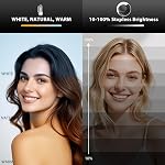 2500mAh Clip-On Selfie Light, 5W Portable Dimmable Ring Light for Video (500LM, CRI≥95) - Perfect for TikTok, Vlogging, Photography, and Video Conferences