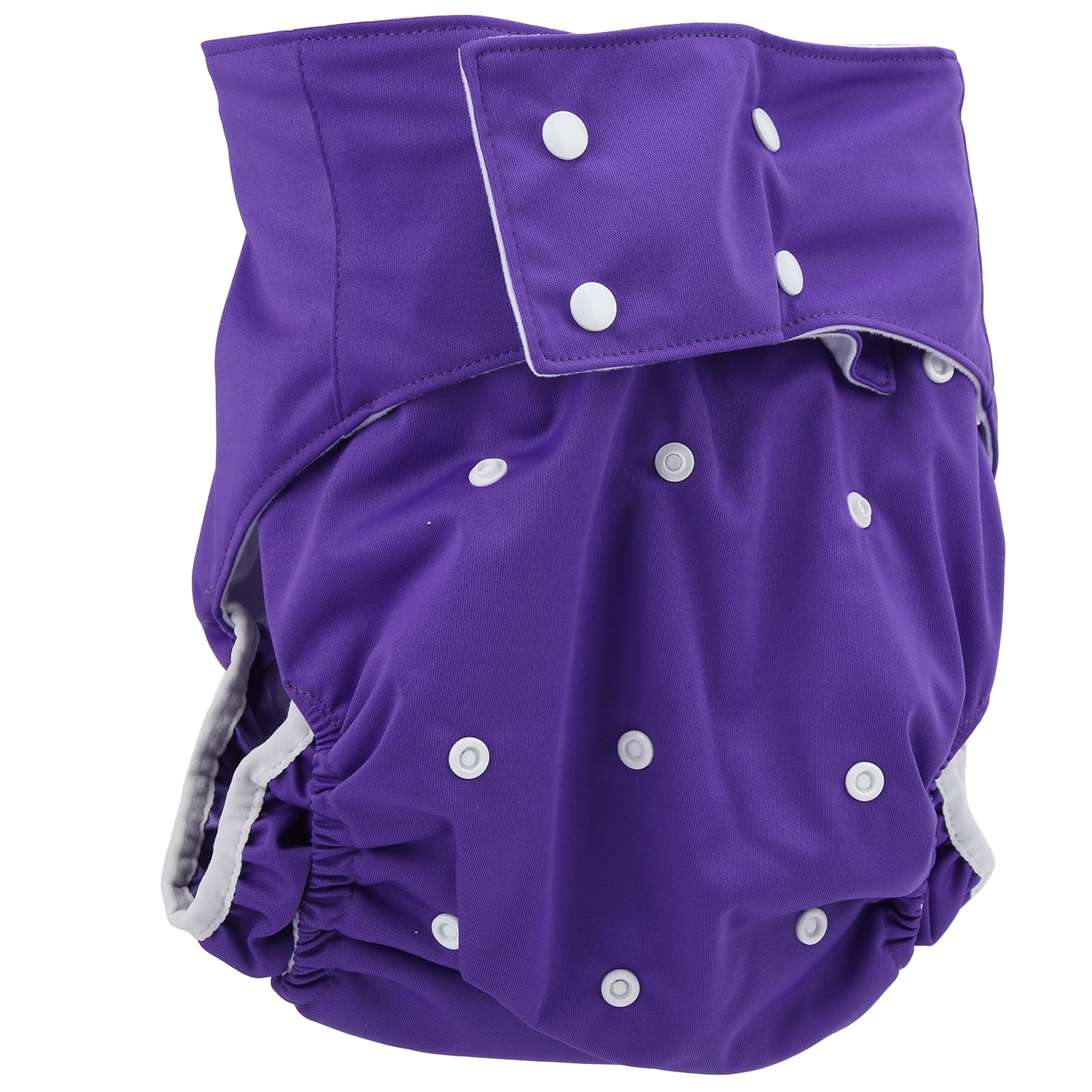 Adult Cloth Diapers, Reusable Diapers Adjustable Anti Leakage Reusable Pocket Nappy Cloth Diaper for Elderly Disabled Incontinence (Purple)