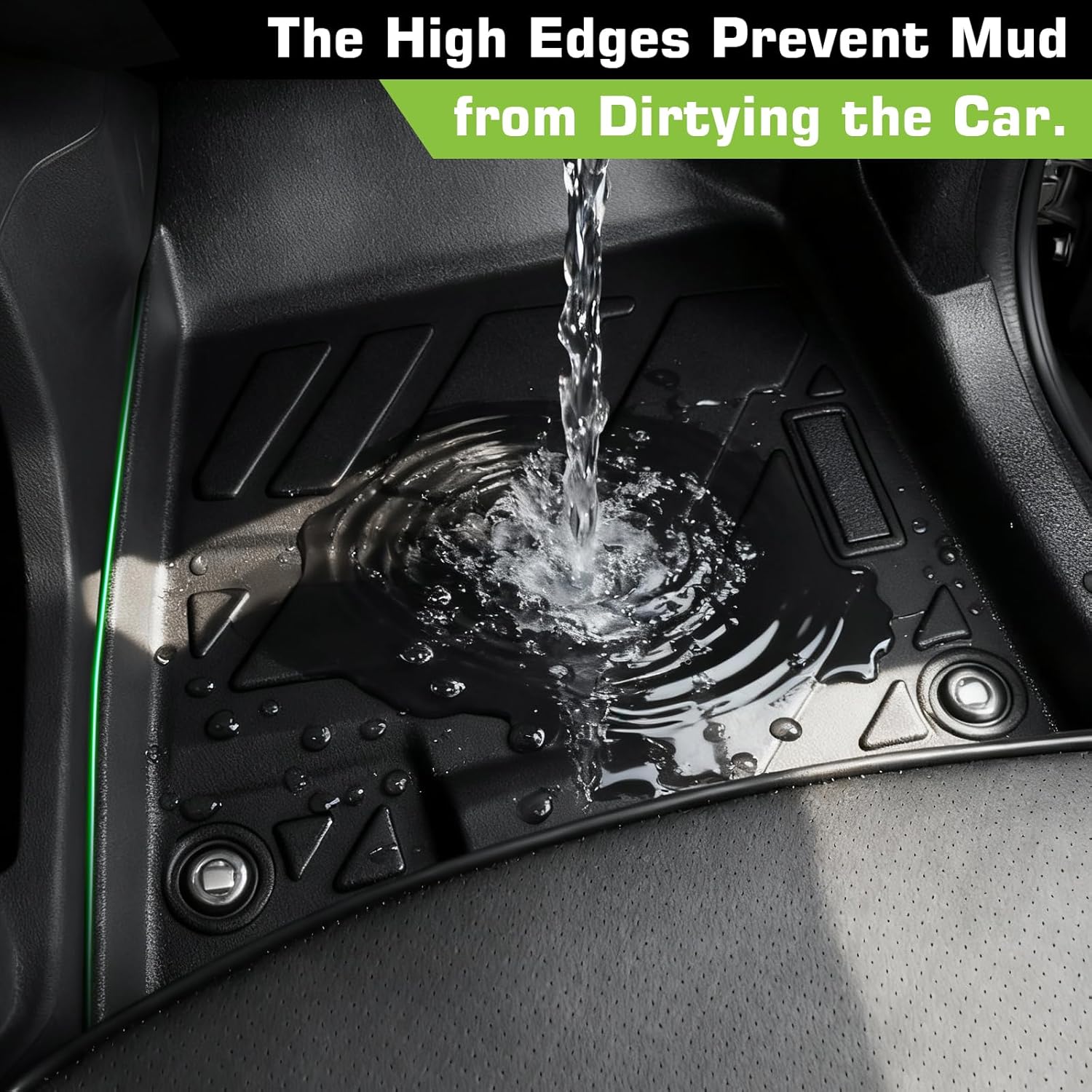 Floor Mats for Acura MDX 7 Seats 2014-2021 (Only for 7 Seat, Not for Hybrid Models, 6-Seat Models and Type S Advance), TPE Waterproof Non-Slip All Weather Protection Custom, Floor Mats & Cargo Liner - Image 6