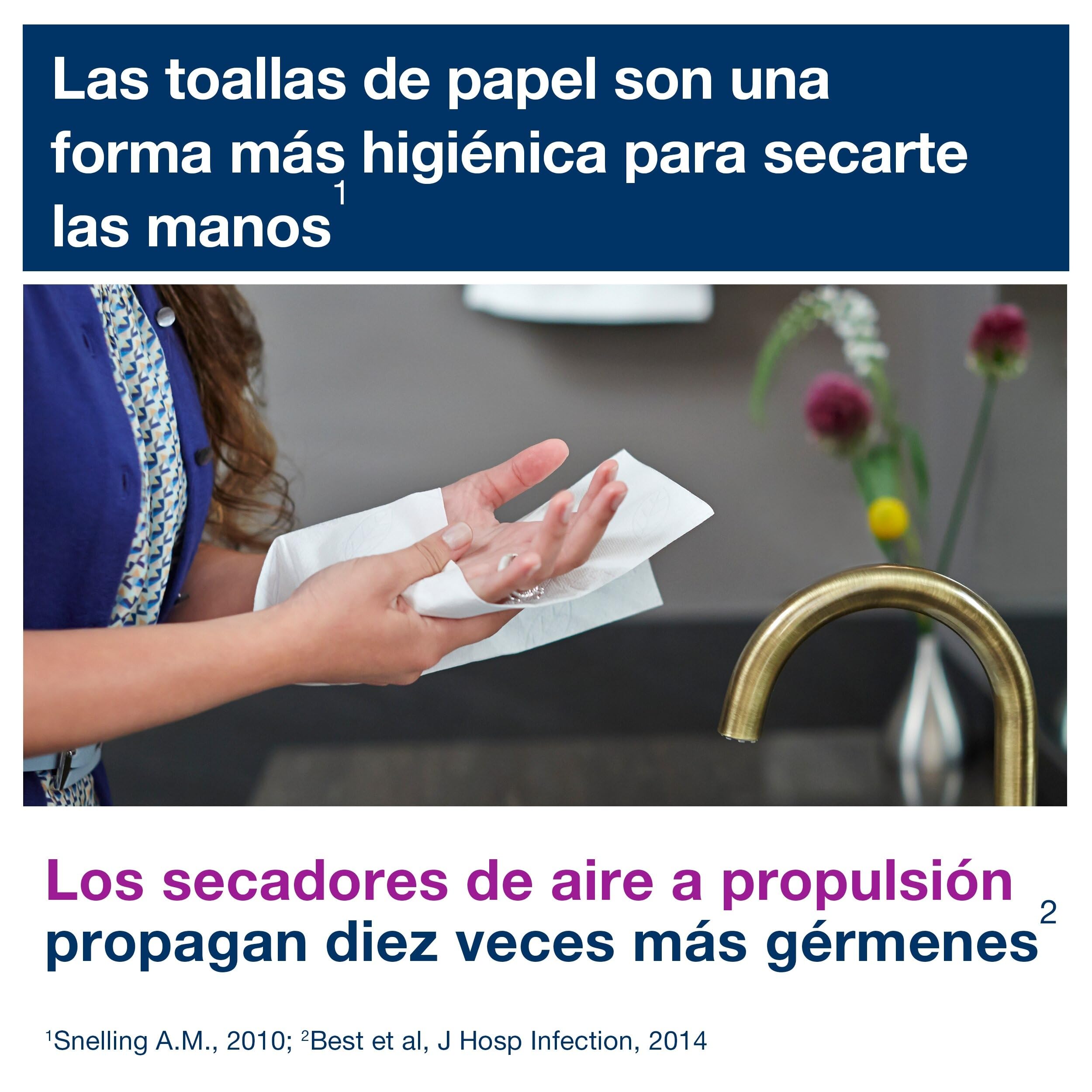 Tork Xpress Toallas de Mano Entreplegadas Suaves ComprimidasBlancoo H2, Advanced, 2 capas, Plegado en M, Absorbentes, 6×200 hojas, 600454