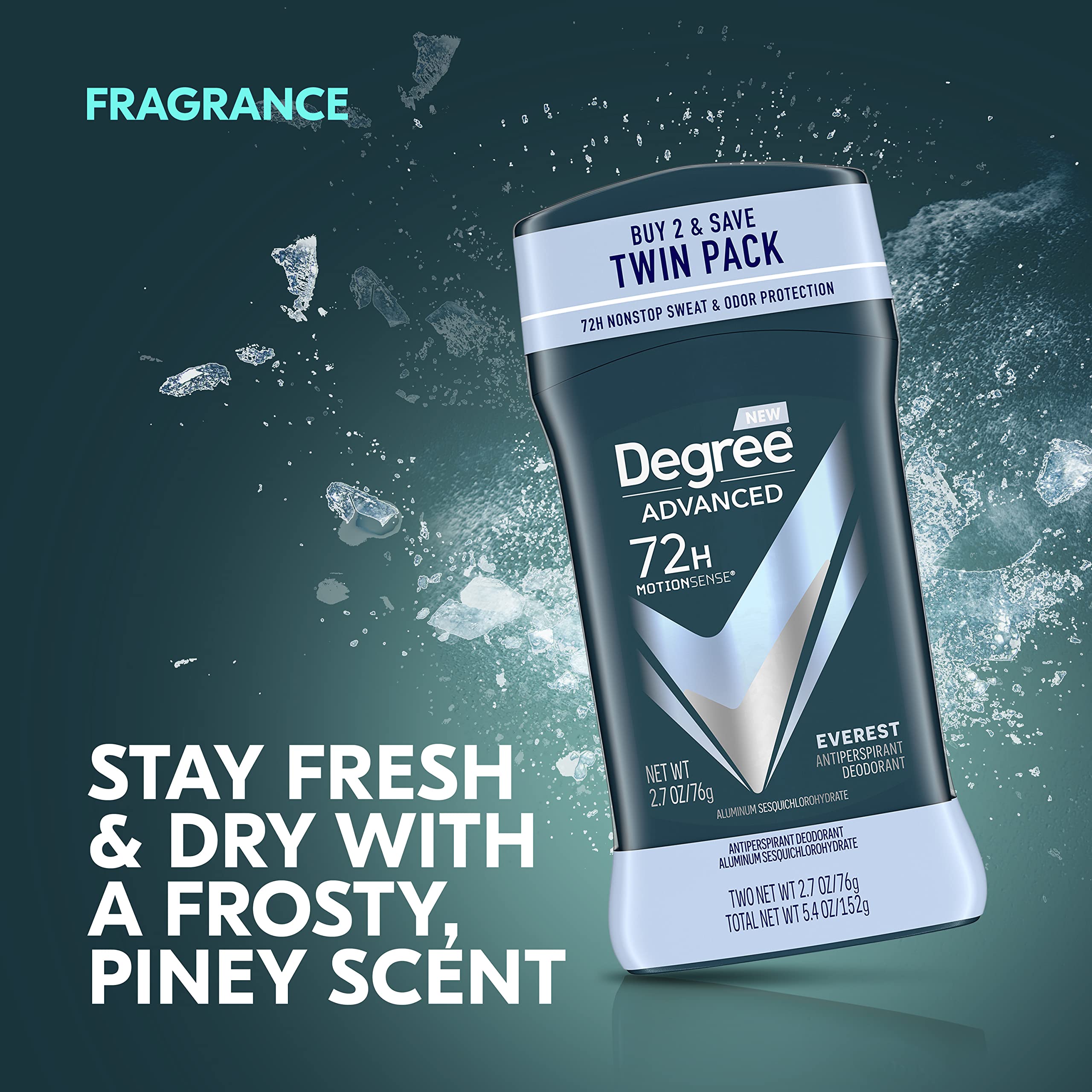 Degree Men Antiperspirant Deodorant 48Hour Odor Protection Everest