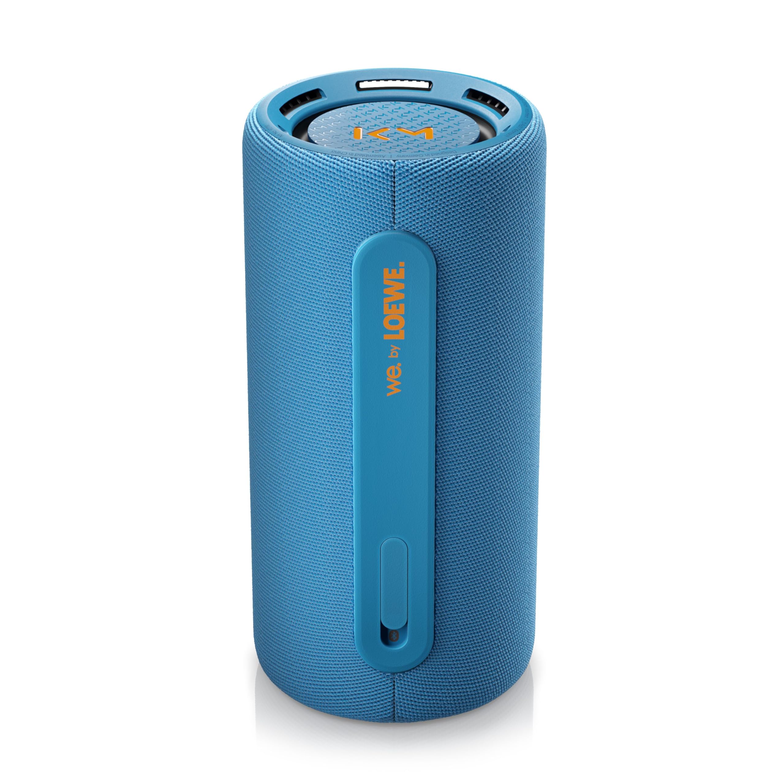 LOEWE We. Hear Pro Denim, Bluetooth Speaker, cooperation with Kylian Mbappé, 100 W, IPX6 waterproof, portable, 24 h battery, powerbank, 100 W