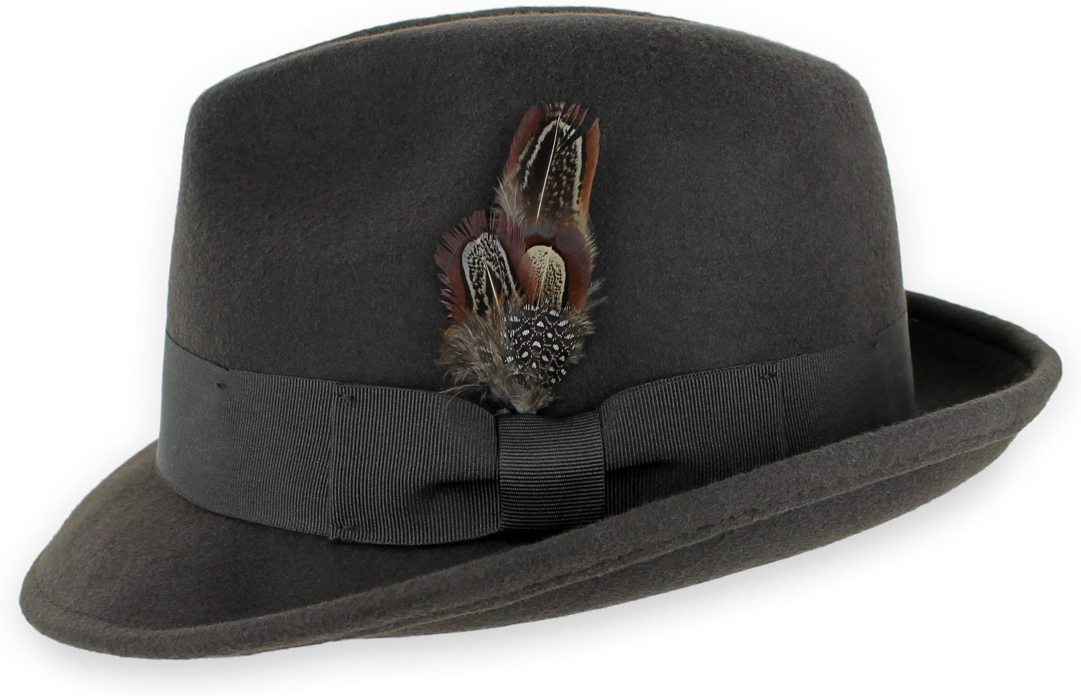 Trilby Men/Women Snap Brim Vintage Dress Fedora Hat 100% Wool
