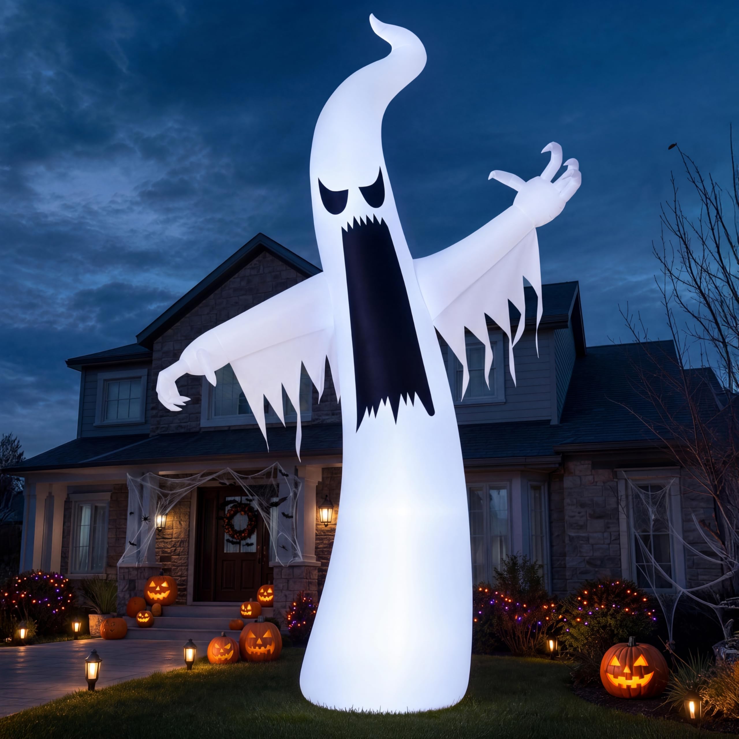 Joiedomi Halloween Spooky Ghost sopraelevata gonfiabile (3,7 m di altezza)