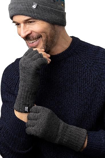 OMECHY Guanti Invernali Lavorati A Maglia, Senza Dita, Isolamento - Foto 9