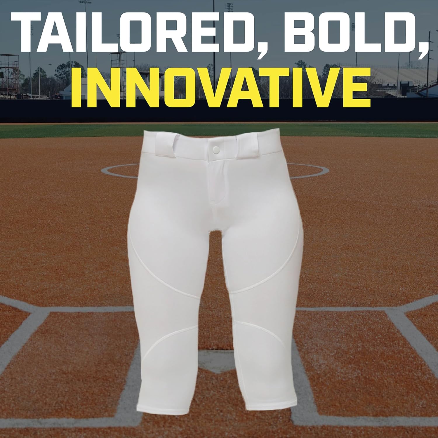 3N2 Girl's NuFit Pro 3/4 Softball Knickers, Fastpitch Softball Pants with Reinforced Knees & Slide Zones