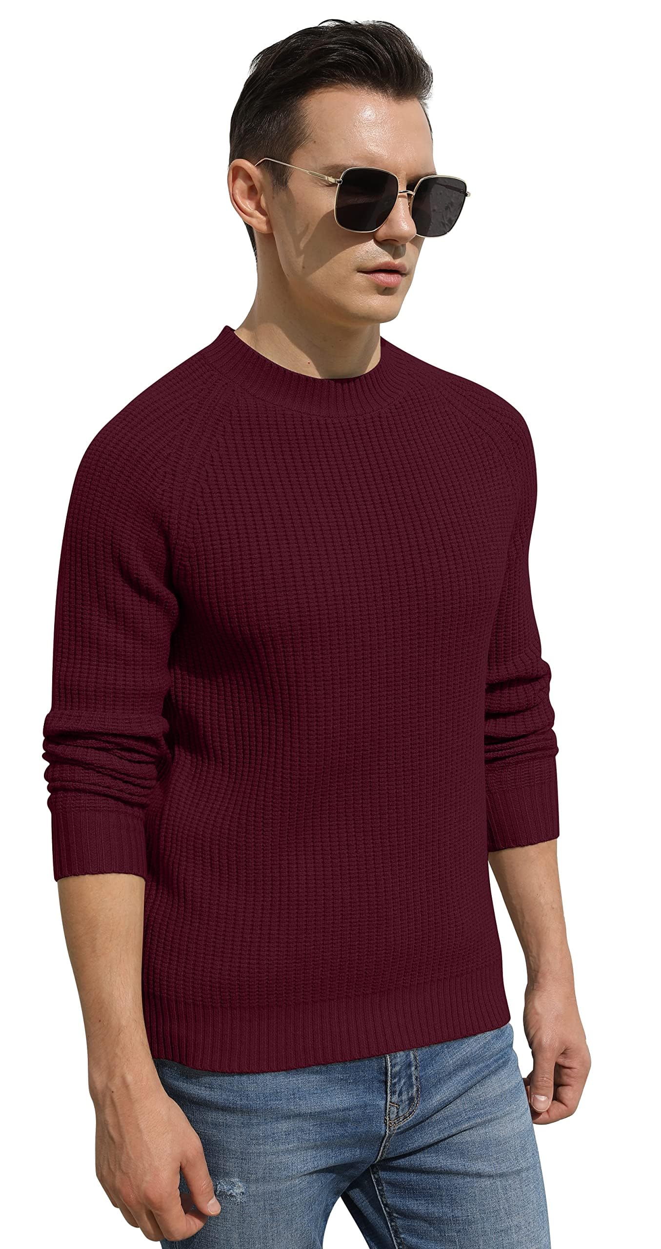 Sailwind Maglione Uomo Invernale Girocollo Vintage Sottile Maglieria per Gli Uomini Maglione Classico Caldo