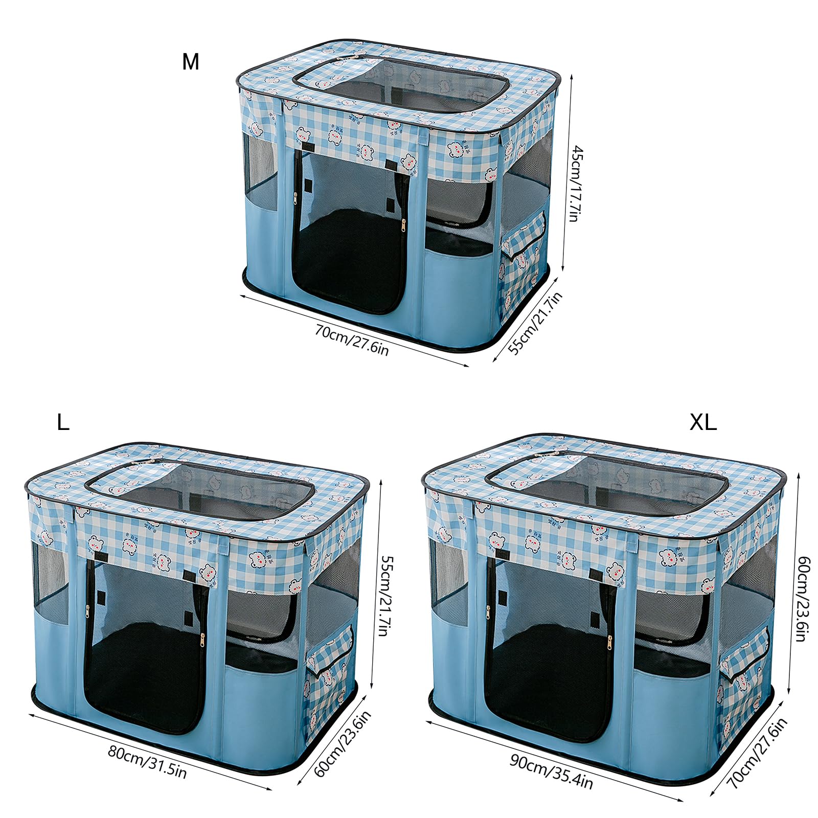 Mascota con puerta y techo para perros pequeños, corral de ejercicio para gatos, sala de parto para gatos de interior y otros pequeños