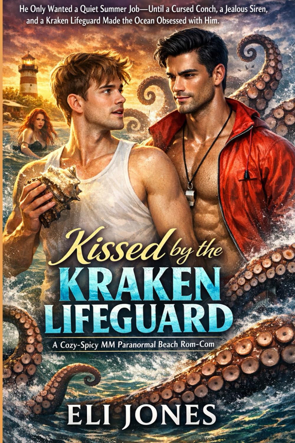 Kissed by the Kraken Lifeguard: A Cozy-Spicy MM Paranormal Beach Rom-Com