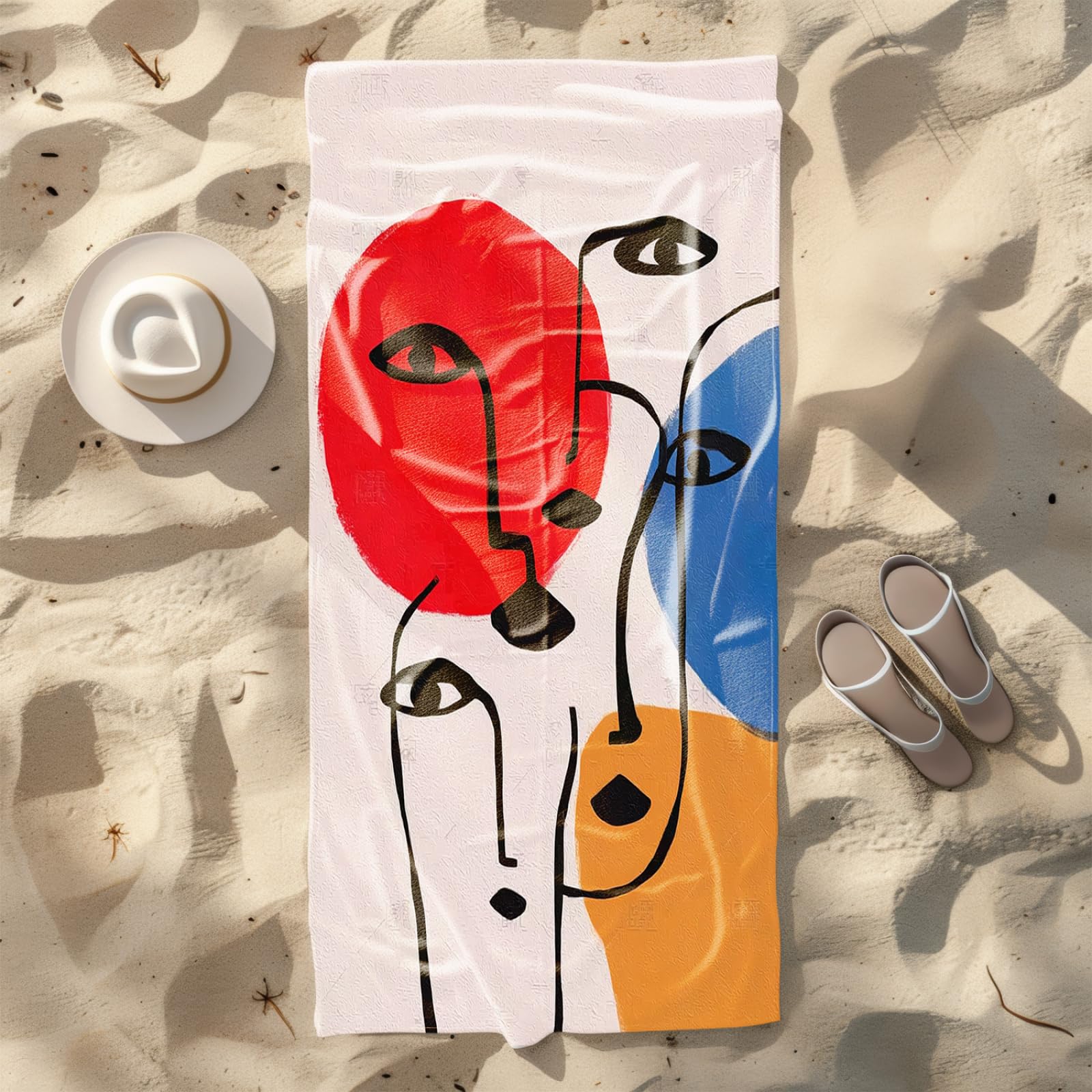 Beach Towel 80x160 Yellow Minimalist Microfibre Quick Dry Towel for girls,Pool Swimming Travel Towels,Sand-Resistant, Absorbent, Lightweight