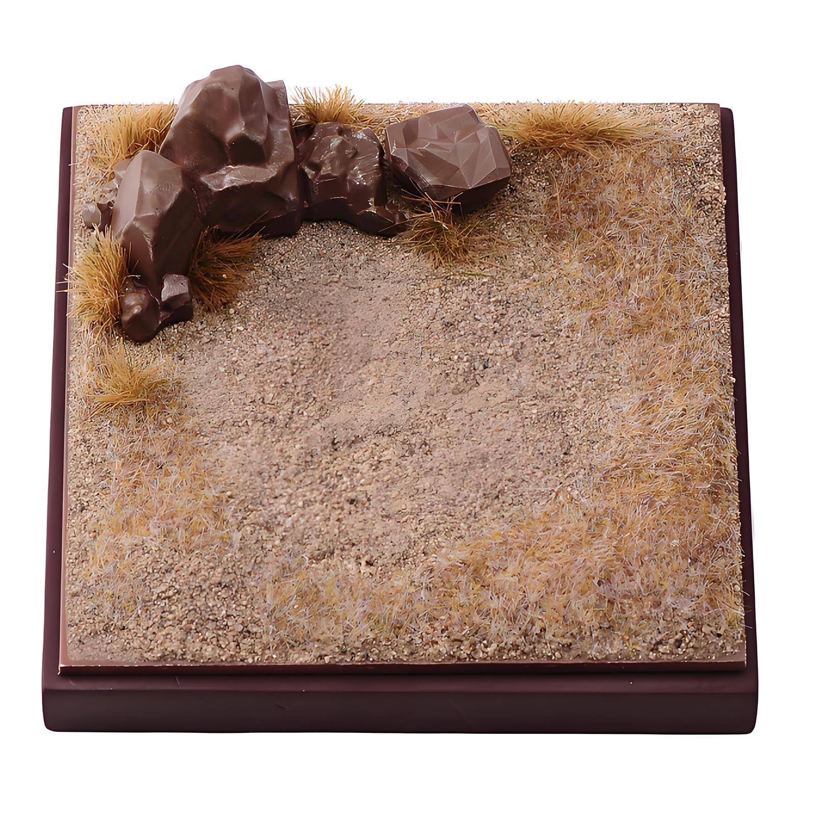 Elnwnnkc Resin Handcrafted 1: 64 Scale Decorative Display Base Scene Platform for Miniature Collectible Figures and Home Decors Miniature Resin Display Base