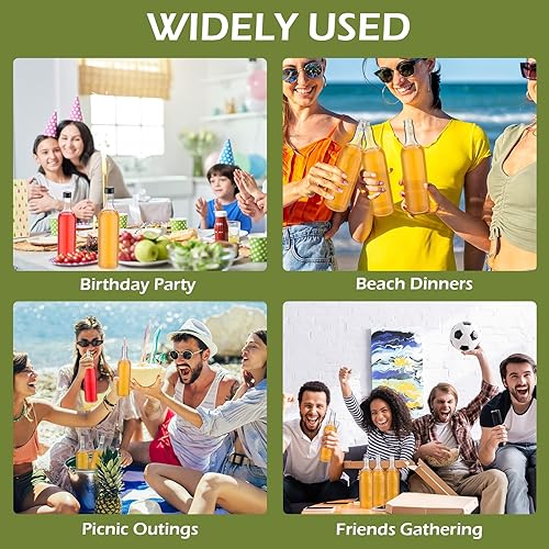 Miniatura 7 de Paquete de 24 botellas de vino de plástico de 25 onzas botellas de vino de fruta botellas vacías de licor con tapas de tornillo botellas de soda de