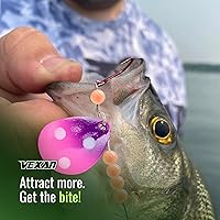 Vista 4 de Vexan Glow Walleye Spinner Rig - Worm & Crawler Harnesses for Live Bait Fishing