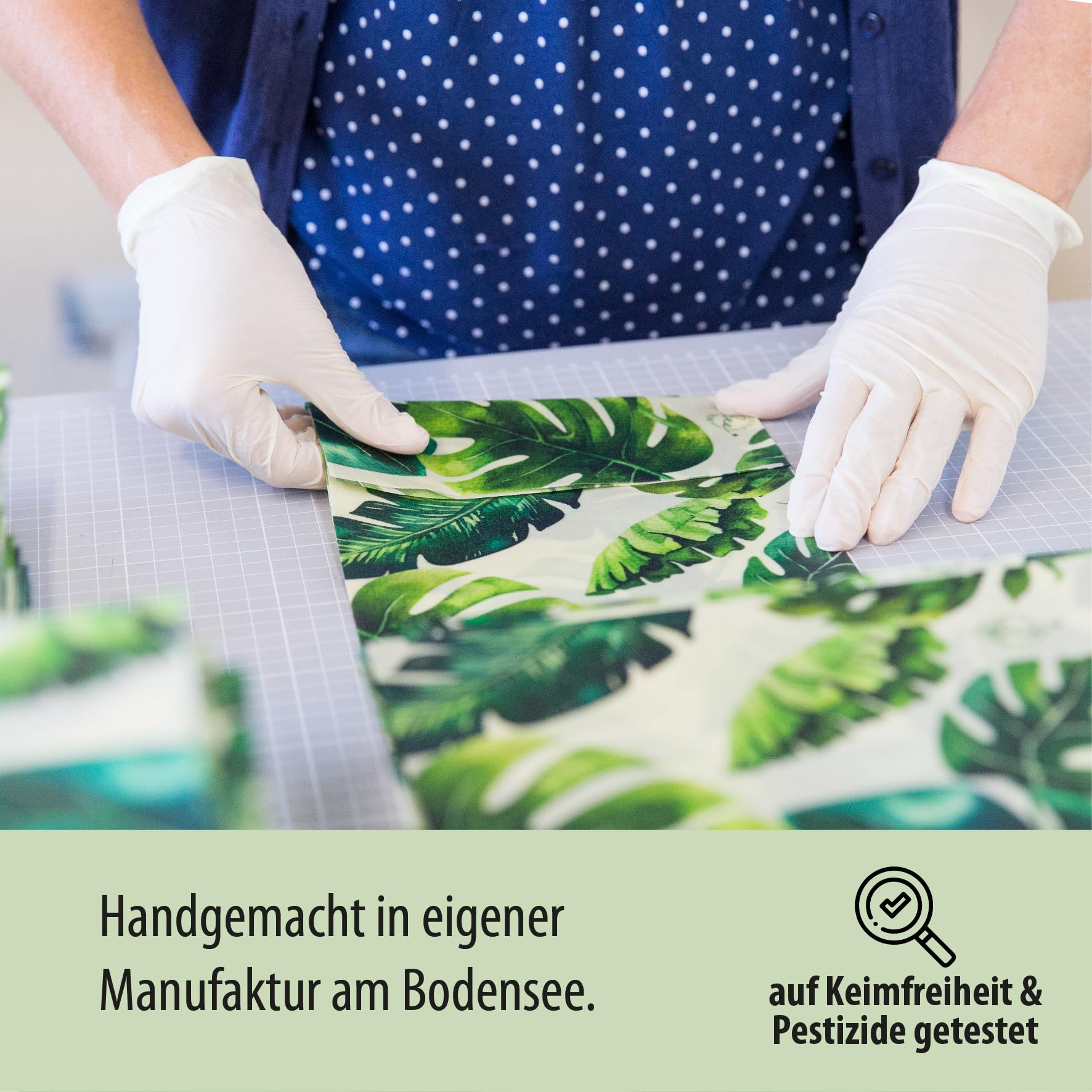 little bee fresh Bio-Bienenwachstücher Rolle zum Zuschneiden aus Deutschland - hält Lebensmittel natürlich, schön & plastikfrei frisch! Handgemacht aus Bio-Rohstoffen (Streuobstwiese)