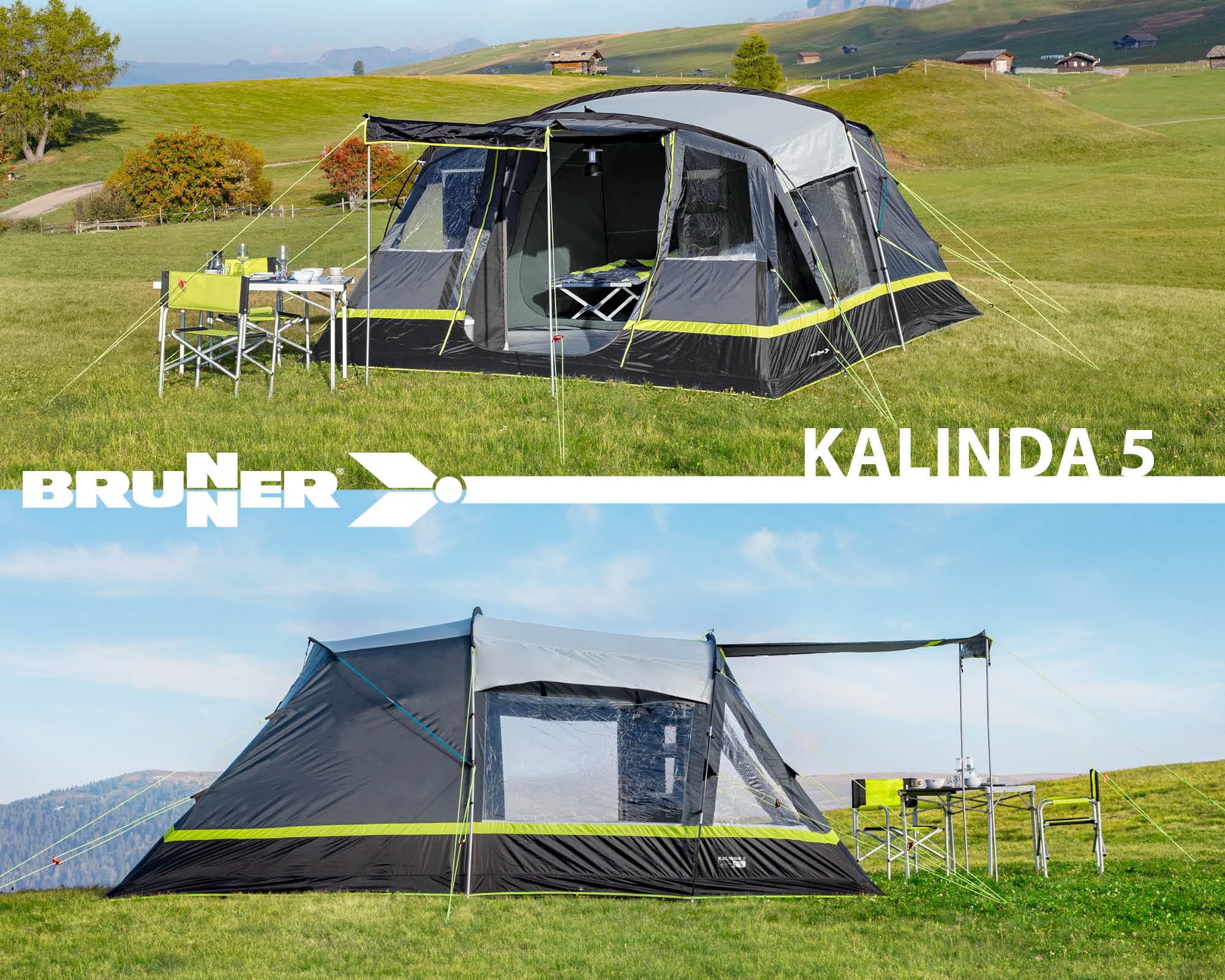 BRUNNER Tenda familiare per 5 persone KALYNDA 5