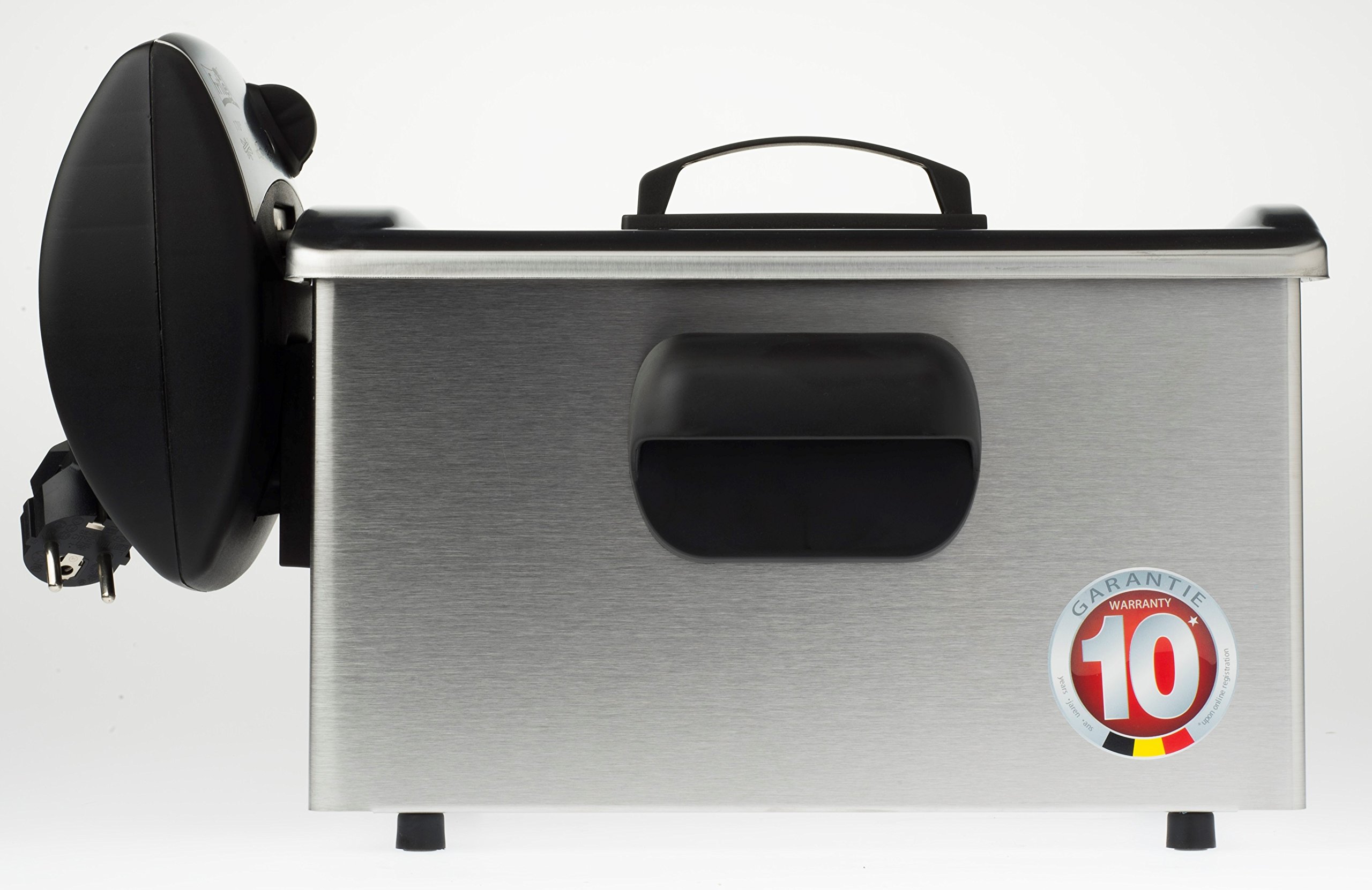 FRITEL Fritteuse FR 1355 3 l 2200 W Edelstahl Staubschutzdeckel