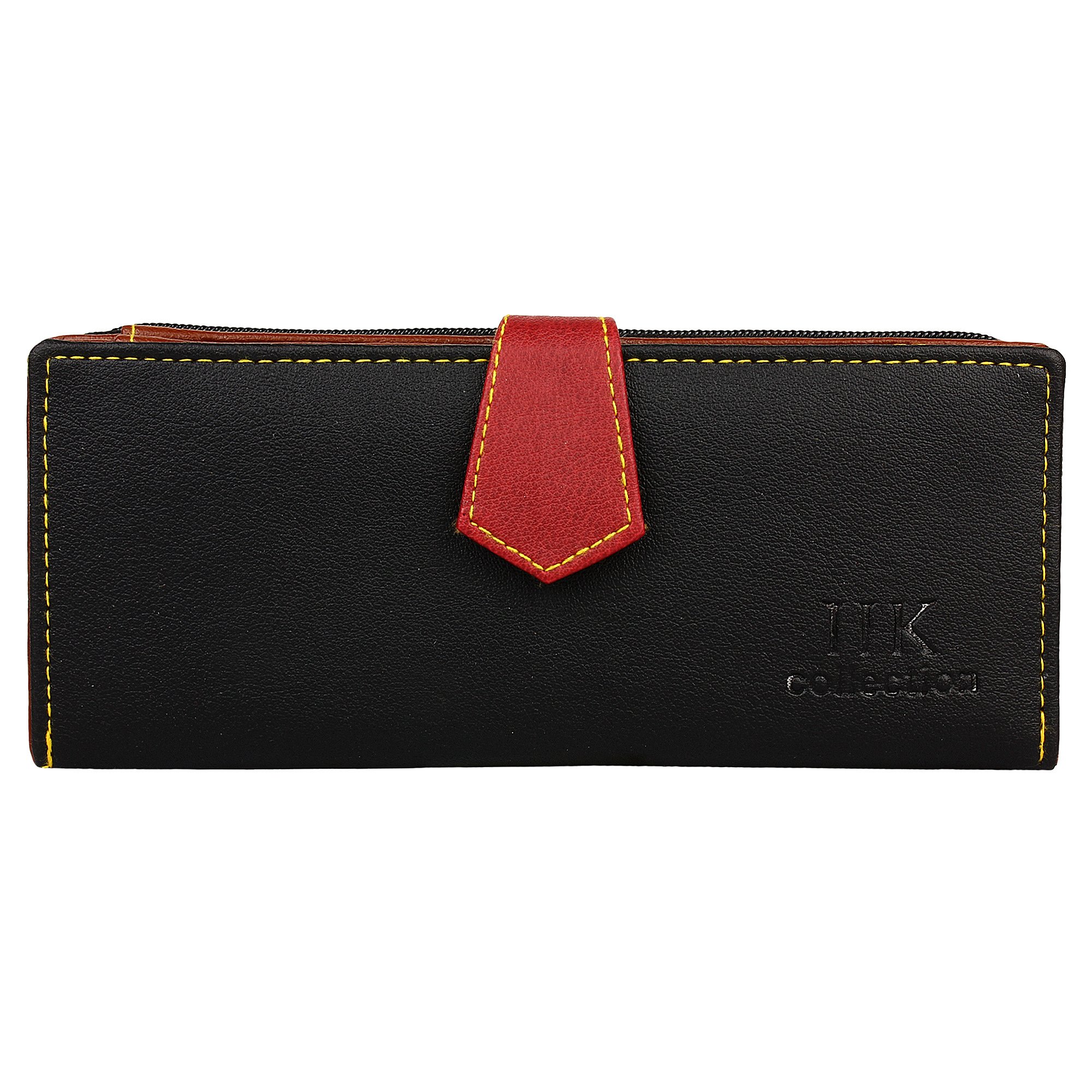 IIK COLLECTION Black color Women's Elegant clutch (IIK-WC-005-BLACK)