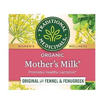 Traditional Medicinals Organic Mothers Milk Herbal Tea, Promotes Healthy Lactation, (Pack of 1) - 16 Tea Bags