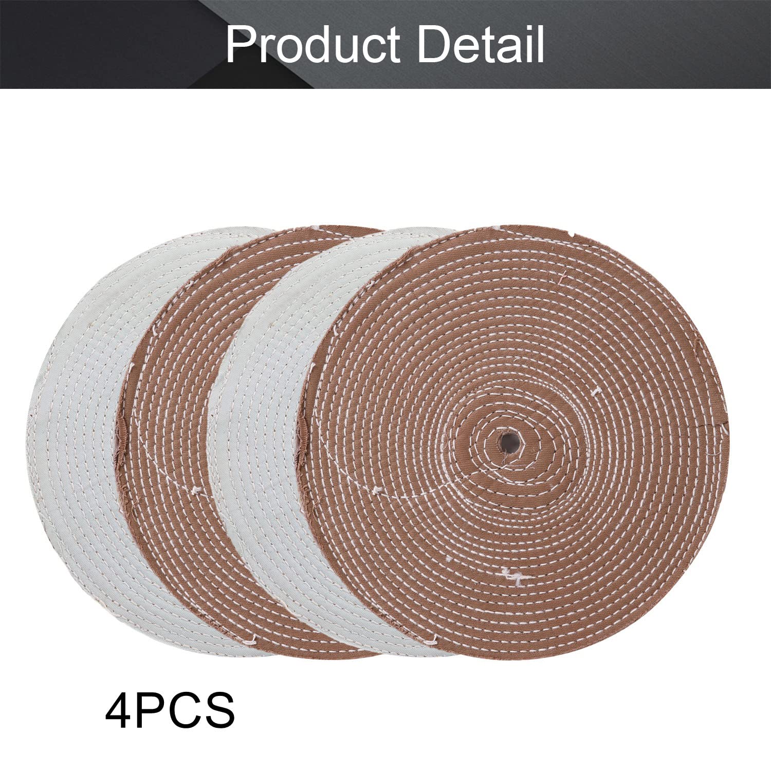 Utoolmart Lot de 4 disques de polissage en coton pour collecteur Aluminium Acier inoxydable Chrome 250 mm