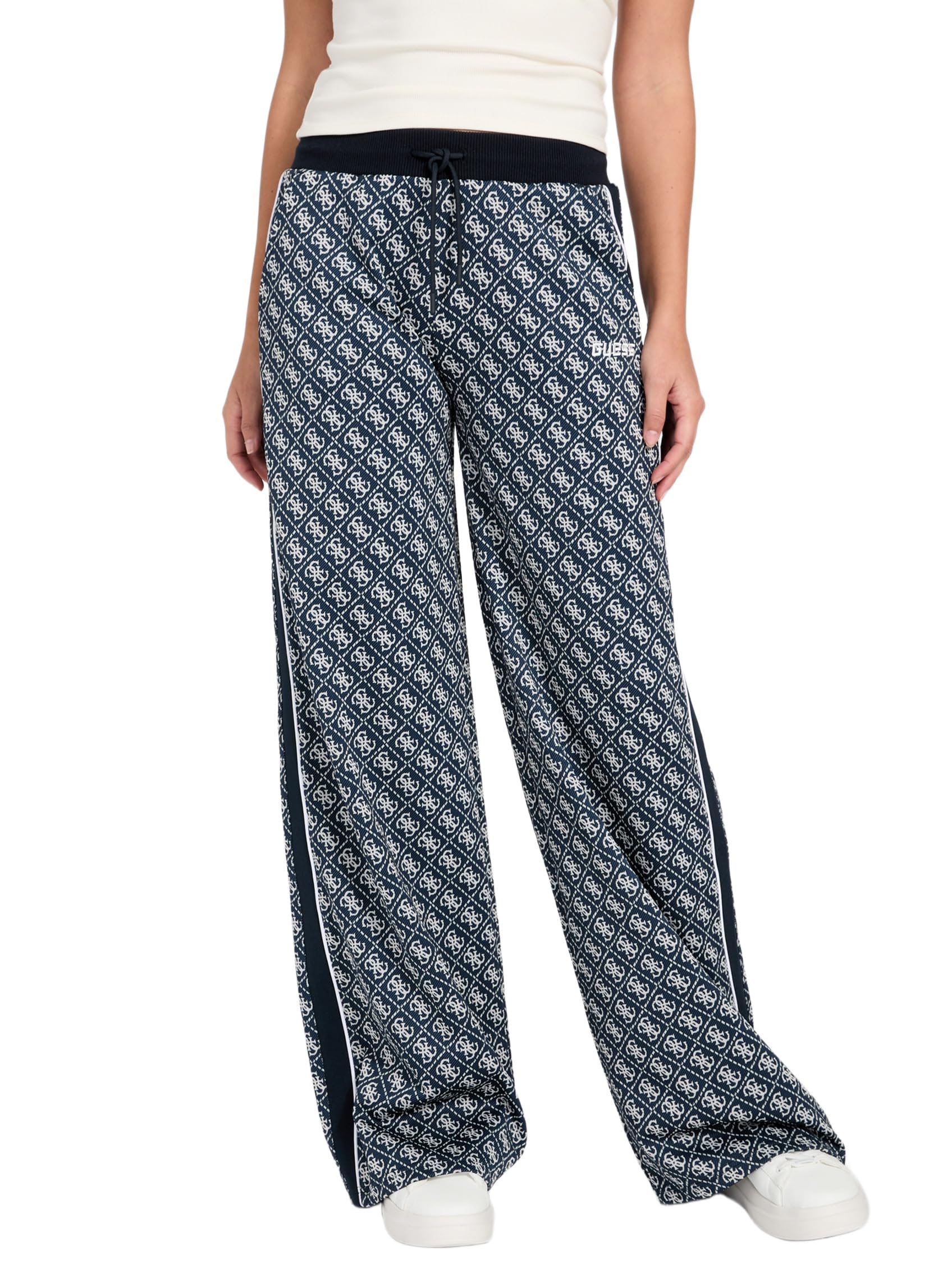 Guess Womens Sarah 4g Logo Straight Long Pant
