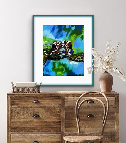 Miniatura 6 de Vichy's Art Sea Turtle - 5" X 7" Handmade Print, Replica Made by Viktor Bevanda, Glossy Layer, Signed, Museum-Quality Print, Acid-Free Luster Paper