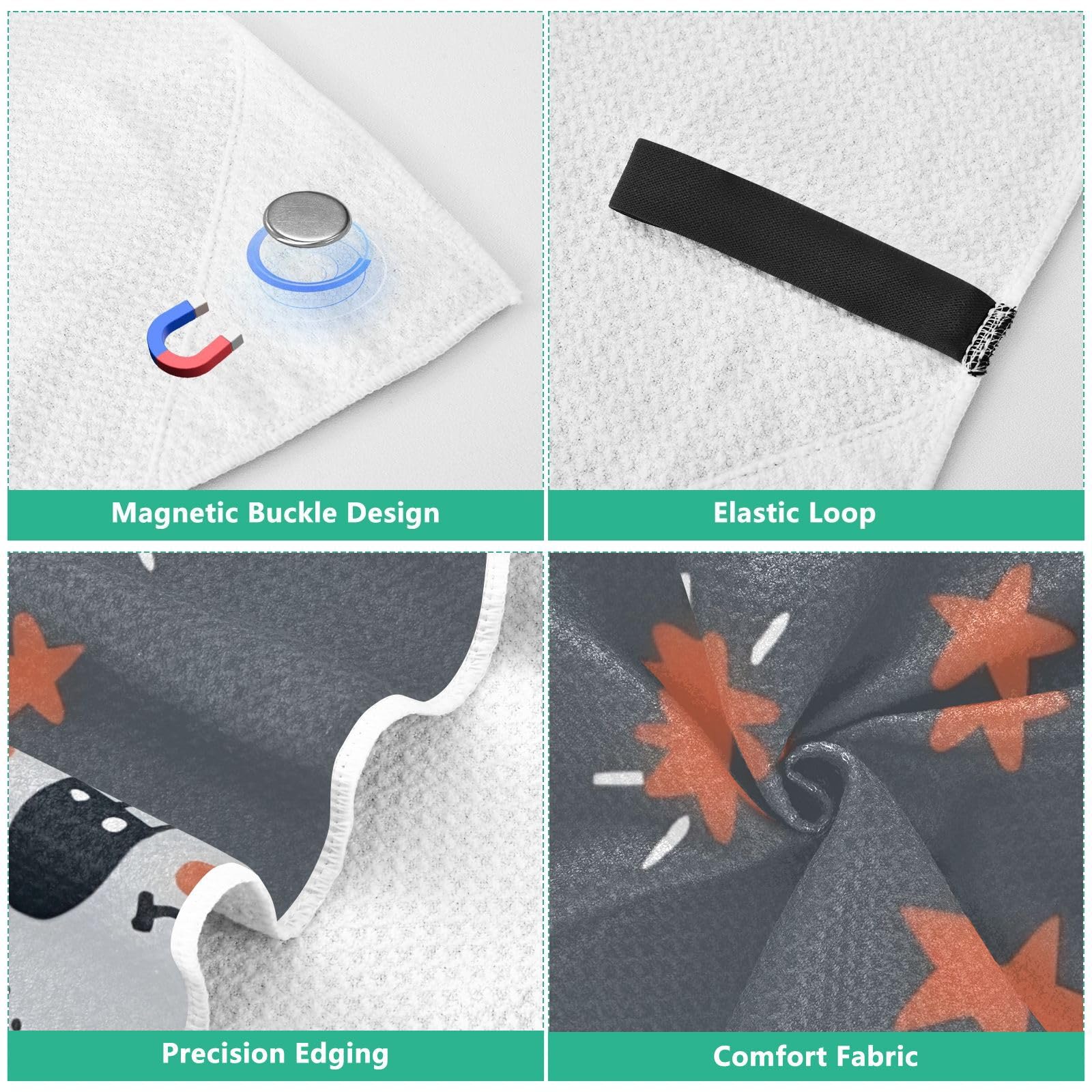 Grande serviette de plage avec sacs en maille pour adultes, motif koalas gris avec étoiles avec fermeture magnétique, anti-sable, absorbante à séchage rapide, pour piscine, camping et voyage