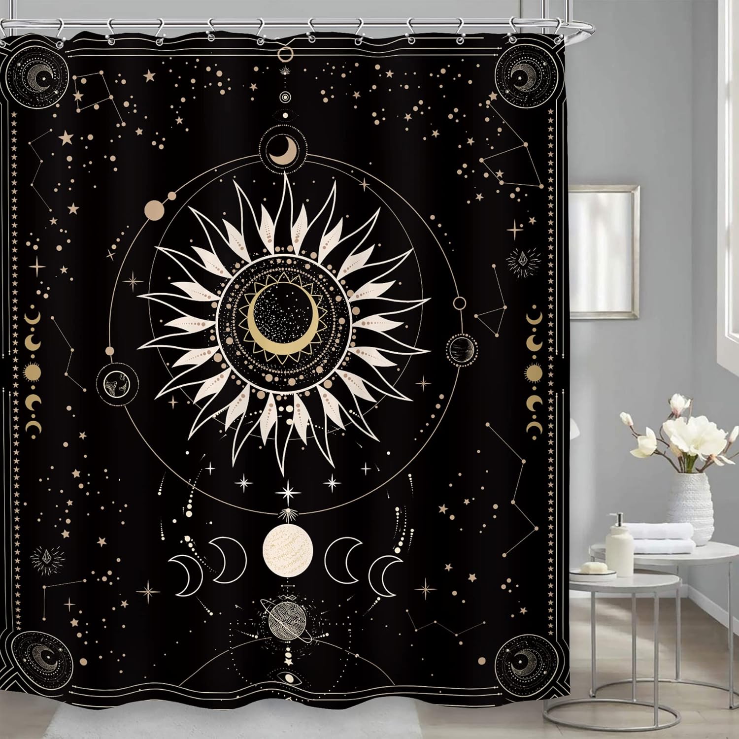 LGhtyro Zodiac Constellation Astrology Shower Curtain