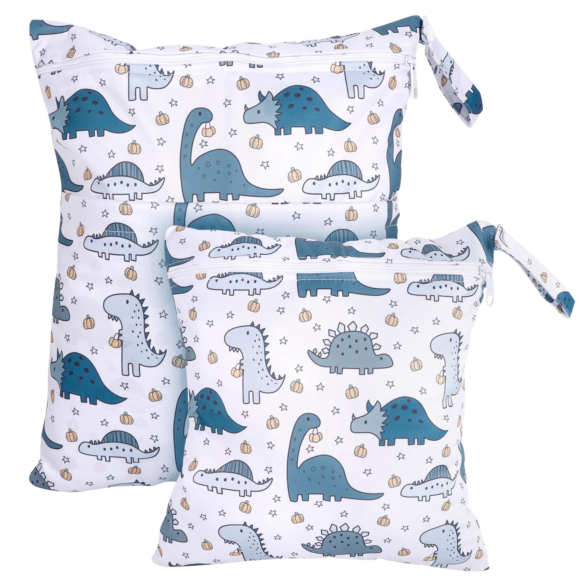 Loscarol,2 Stück wetbag Kindergarten groß，nasstasche Wet Bag windeltasche organizer，nassbeutel Kindergarten personalisiert for Baby stoffwindeln (Regenbogen)