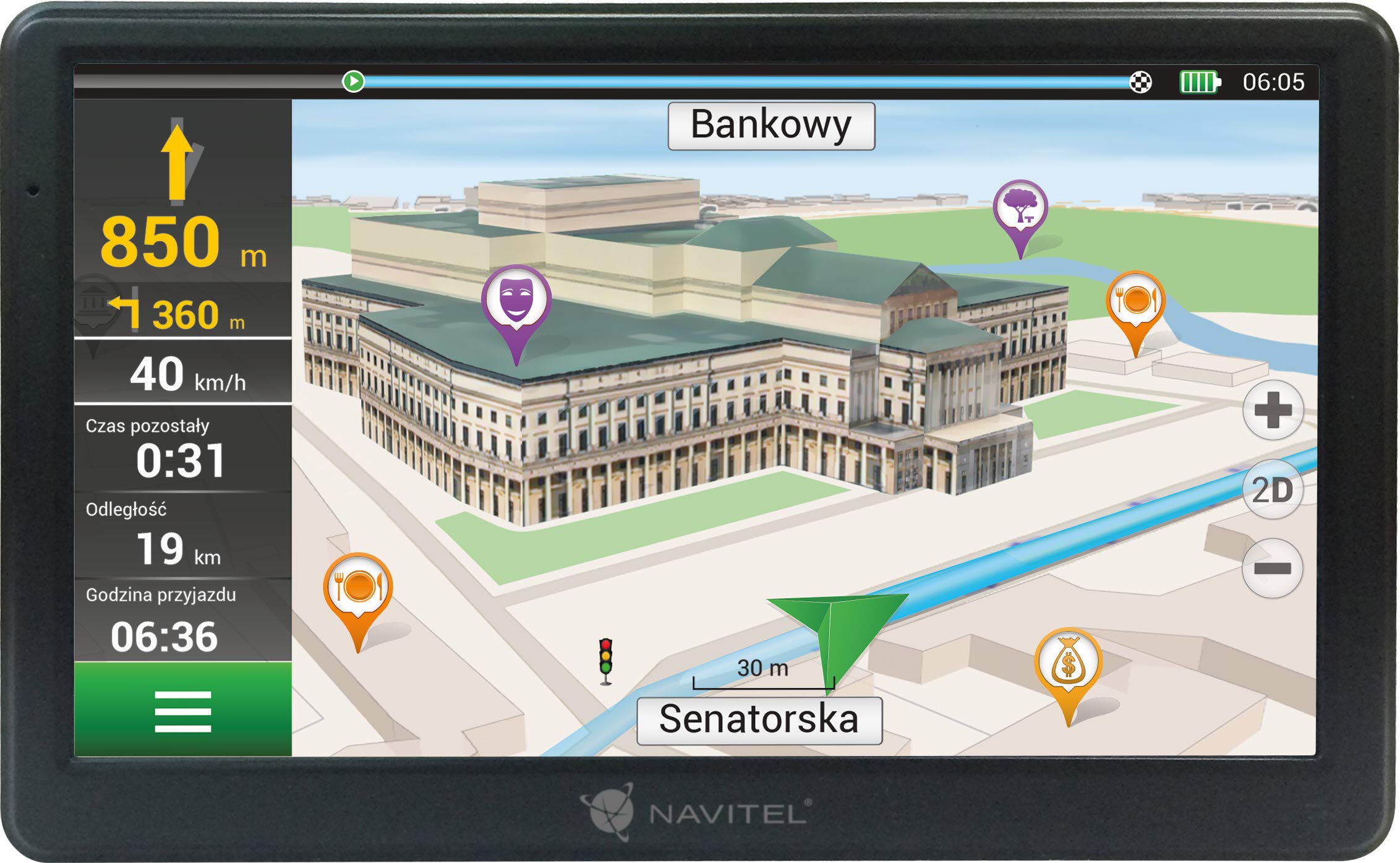 Navitel NAVIGATION E700 7'' EU45+RUS, 32 GB, Navigation System