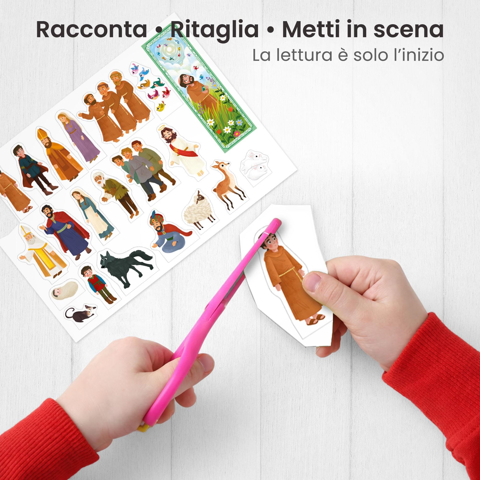 San Francesco, il fratello di tutti. Racconto della vita ispirato alle fonti francescane. Storia kamishibai. Ediz. italiana e inglese. Con burattini. Con flashcards. Con materiali educativi stampa...