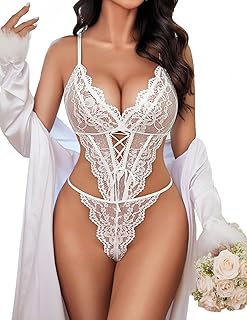 Sexy Lingerie for Women Lace Teddy Bodysuit One Piece Lingerie