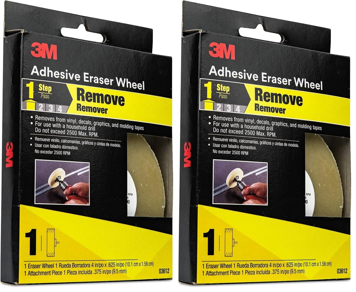 3M 03612 4" x 5/8" Adhesive Eraser Wheel (Pack of 2)
