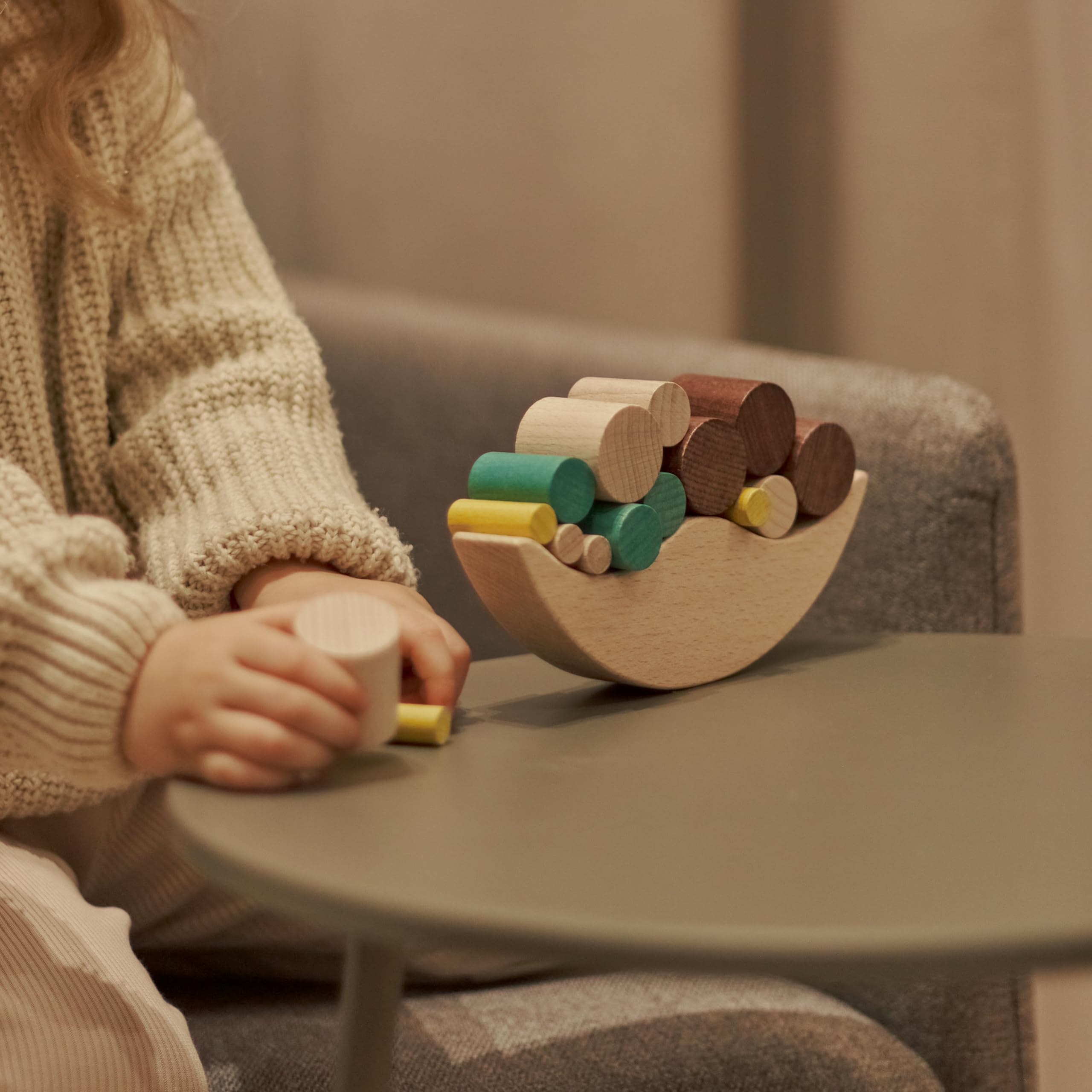 Jouet Anti Stress Jeu De 20 Pierres Empilables En Bois - Jouet Montessori Arc-en-ciel Pour Enfants Jouet Empilage Bois