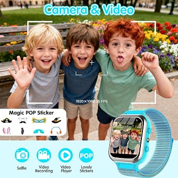 Kids Smart Watch,Smart Watch for kids with Phone Call SOS Music Video Camera Step Counter Alarm, Smartwatch for boys girls Birthday Gifts 4-8 age