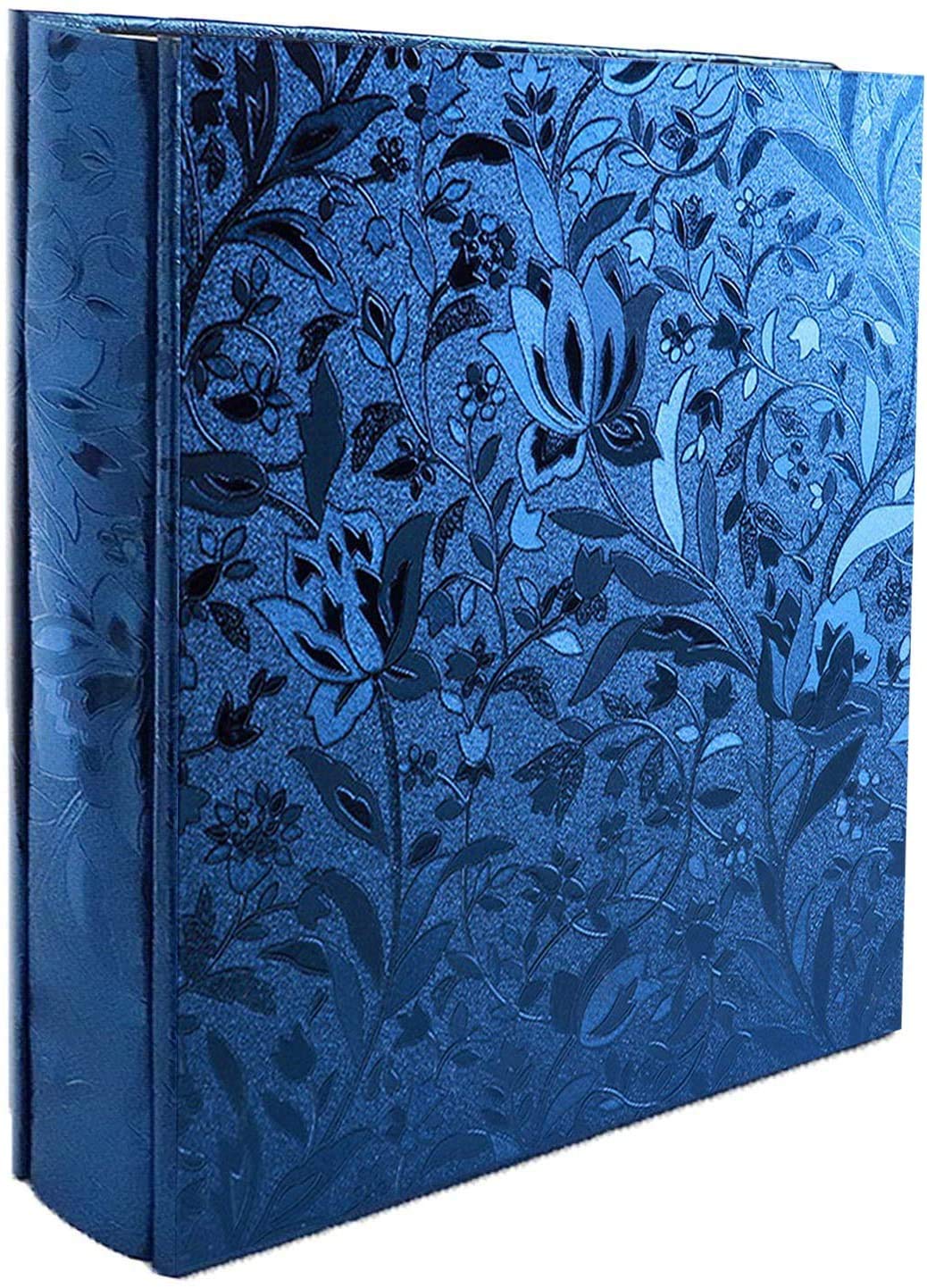 Goodern Photo Album 600 Photos PU Leather Cover Large Wedding Photo Books Black Pages Horizontal and Vertical Family Album Gift Memory Book